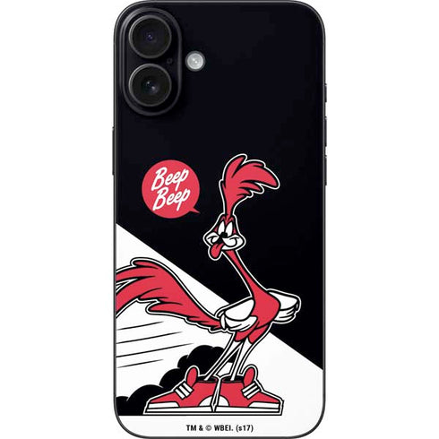 Looney Tunes Retro Road Runner iPhone 16 Plus Skin